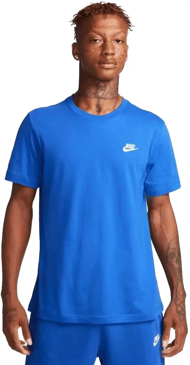 Nike Sportswear Club T-shirt Heren M - Blauw dessin