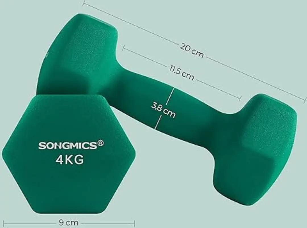 Songmics Dumbbellset 2x4kg - Blauw - afbeelding 5 van 6
