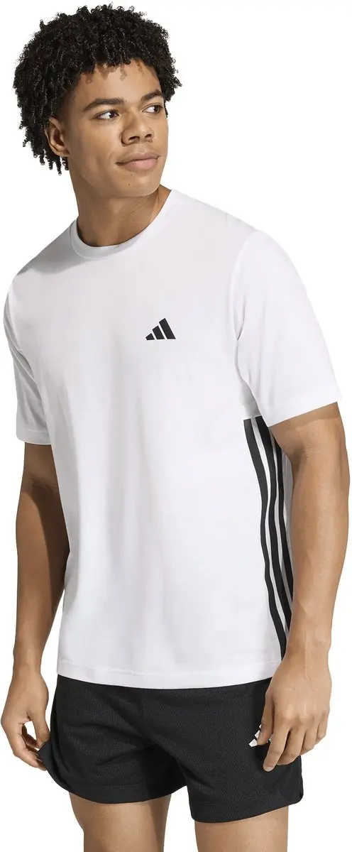 adidas Essentials Feelready 3 Stripes Jersey - XL - Wit/Zwart