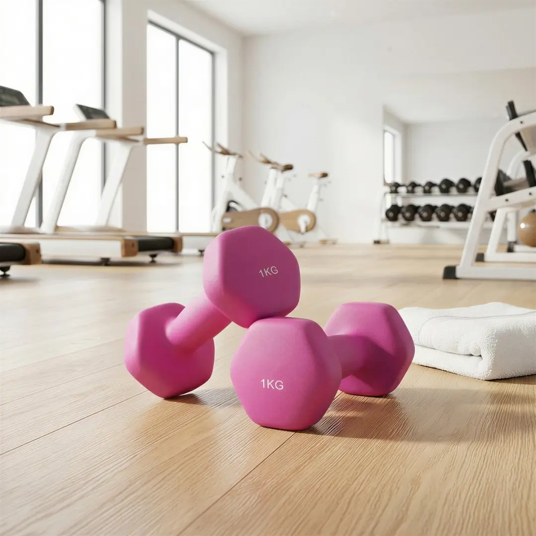 Songmics SYL902P01 Hexagon Dumbbellset 1 kg - Roze - afbeelding 6 van 6