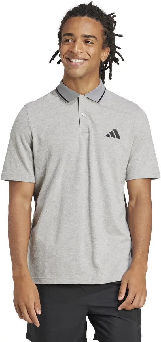 Adidas Essentials Small Logo Polo - Grijs/Zwart L