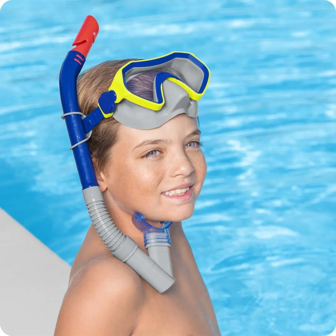 Bestway Snorkelset Granatblauw/Grijs - PVC-vrij - afbeelding 6 van 6