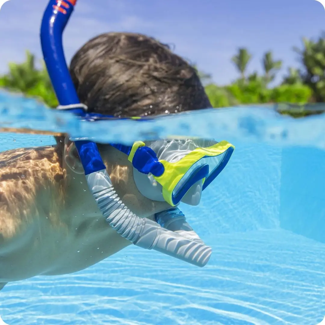 Bestway Snorkelset Granatblauw/Grijs - PVC-vrij