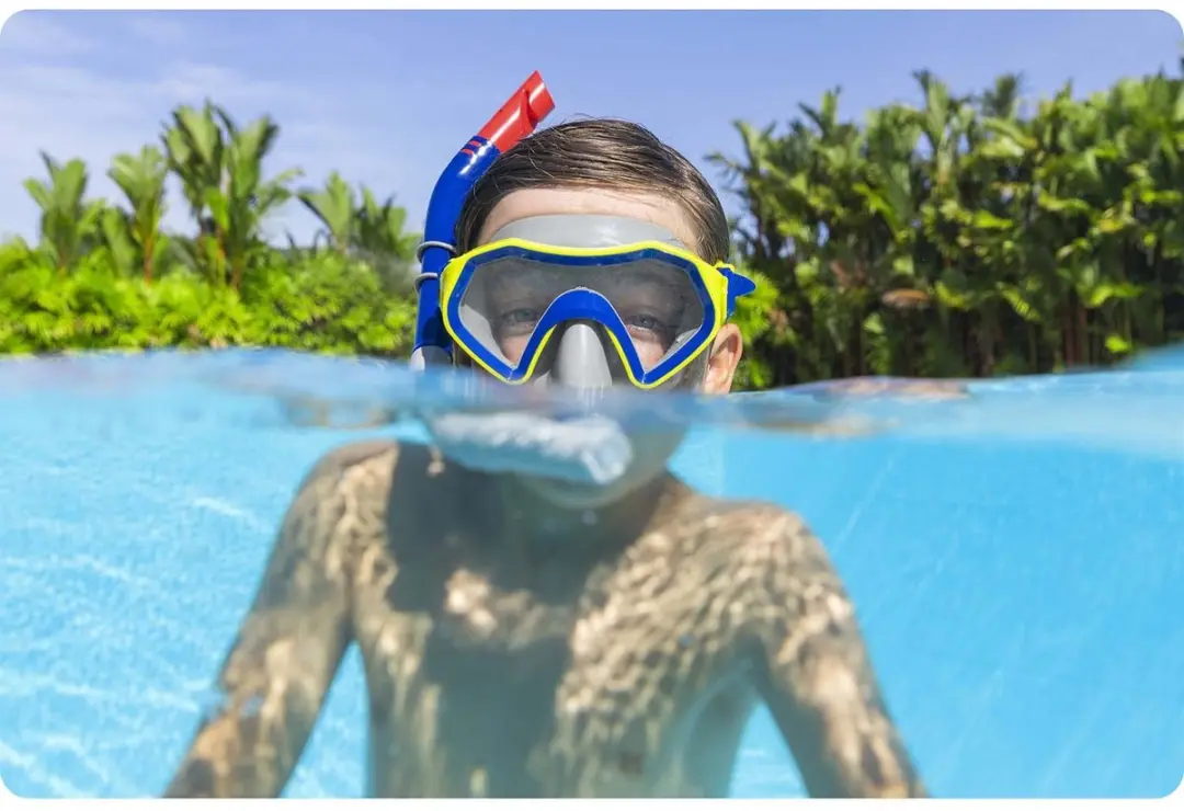 Bestway Snorkelset Granatblauw/Grijs - PVC-vrij