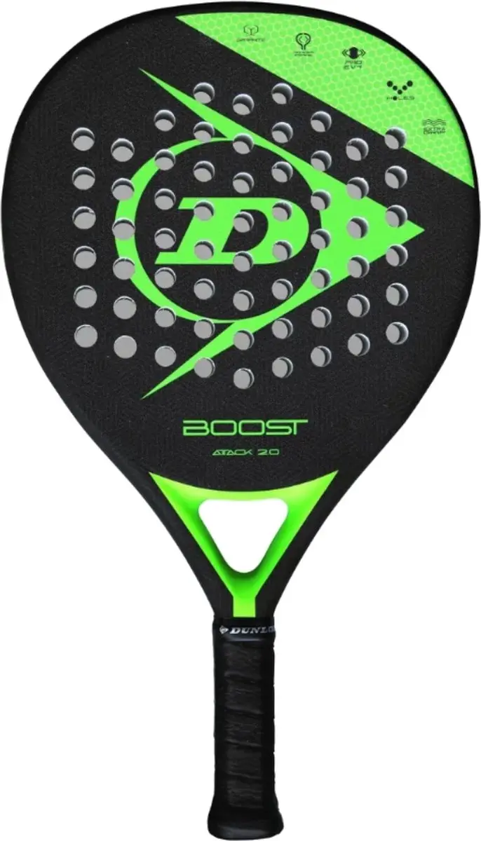 Dunlop Padel Boost Attack 2.0 Racket - Groen/Zwart