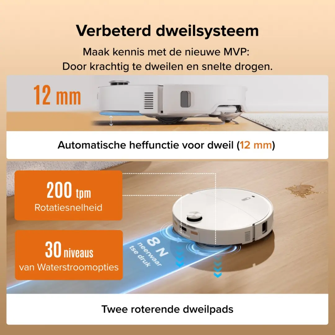 Roborock Qrevo Edge 2 QE2S02-00 Robotstofzuiger - 25.000 Pa - Wit