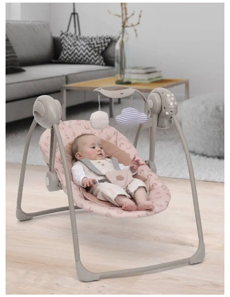 Chicco Swing & Play Elektrische Babywip 5 standen - Terracotta/Lichtgrijs