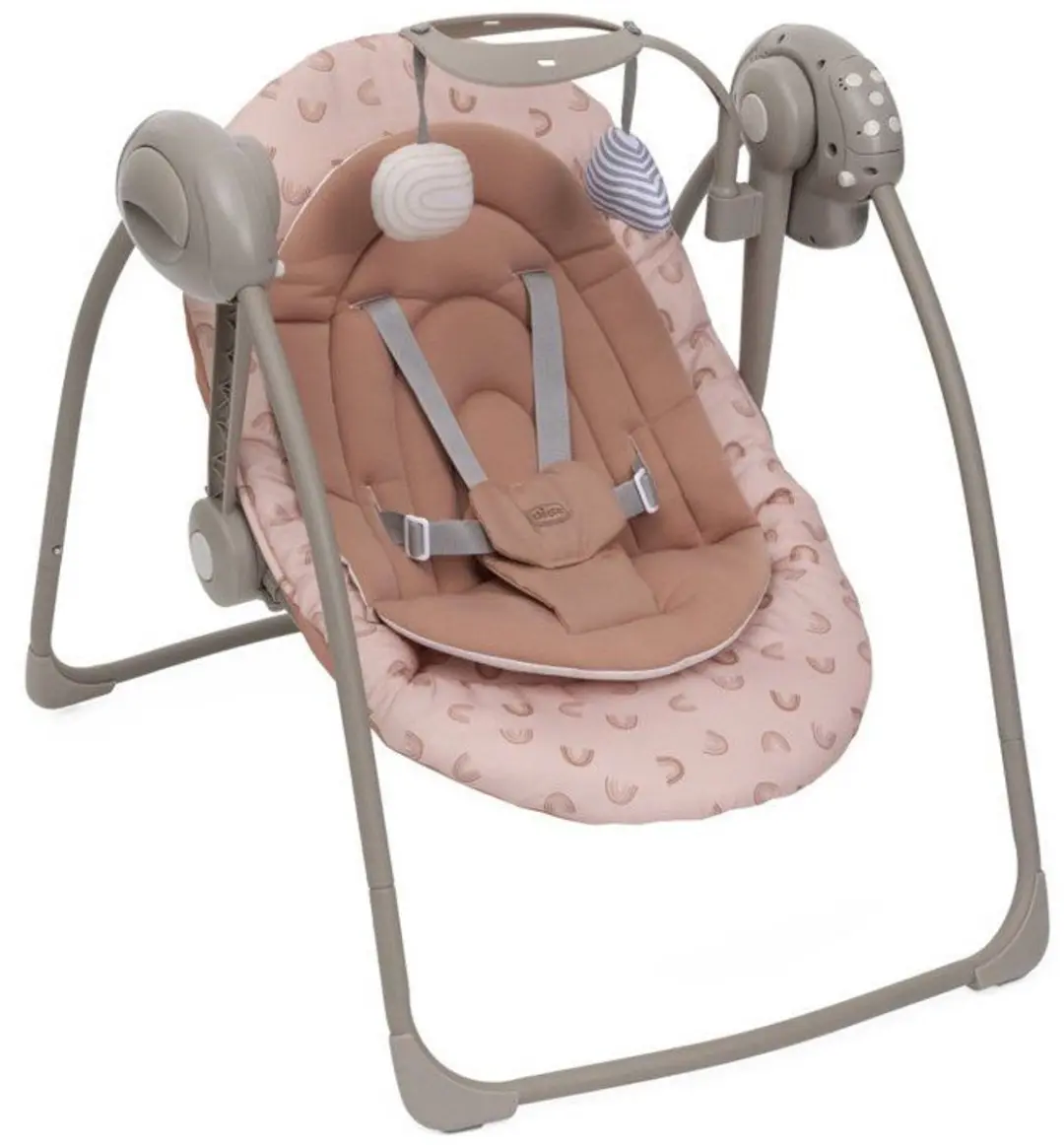 Chicco Swing & Play Elektrische Babywip 5 standen - Terracotta/Lichtgrijs