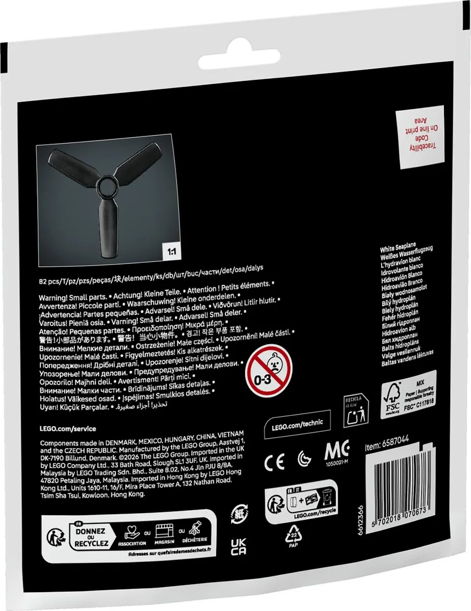 LEGO Technic Wit Watervliegtuig 30736 - 82 Stukken - afbeelding 6 van 6