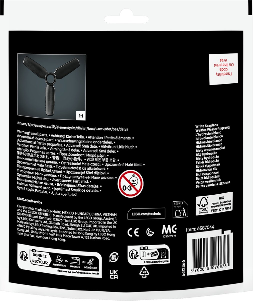 LEGO Technic - Wit watervliegtuig - 30736