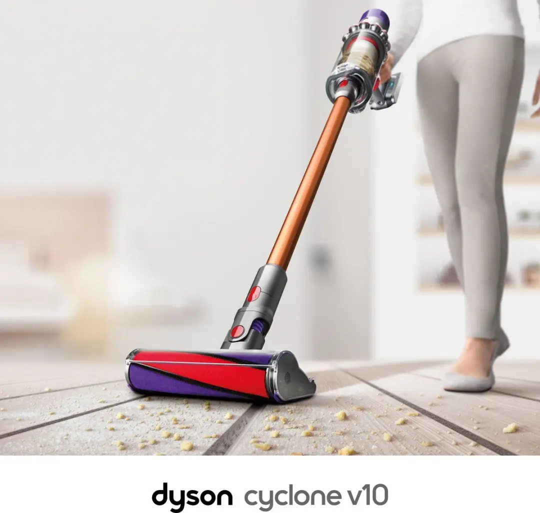 Dyson Cyclone V10 Fluffy Draadloze Stofzuiger - Nikkel/Koper