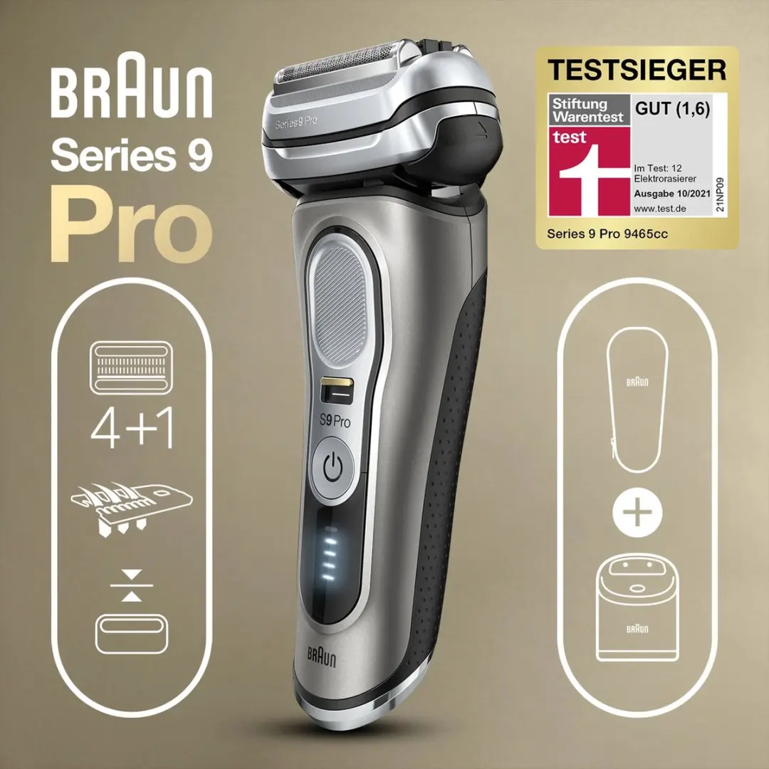 Braun Series 9 Pro 9485cc Scheerapparaat - 9 Mesjes - Zwart/Zilver - afbeelding 6 van 6