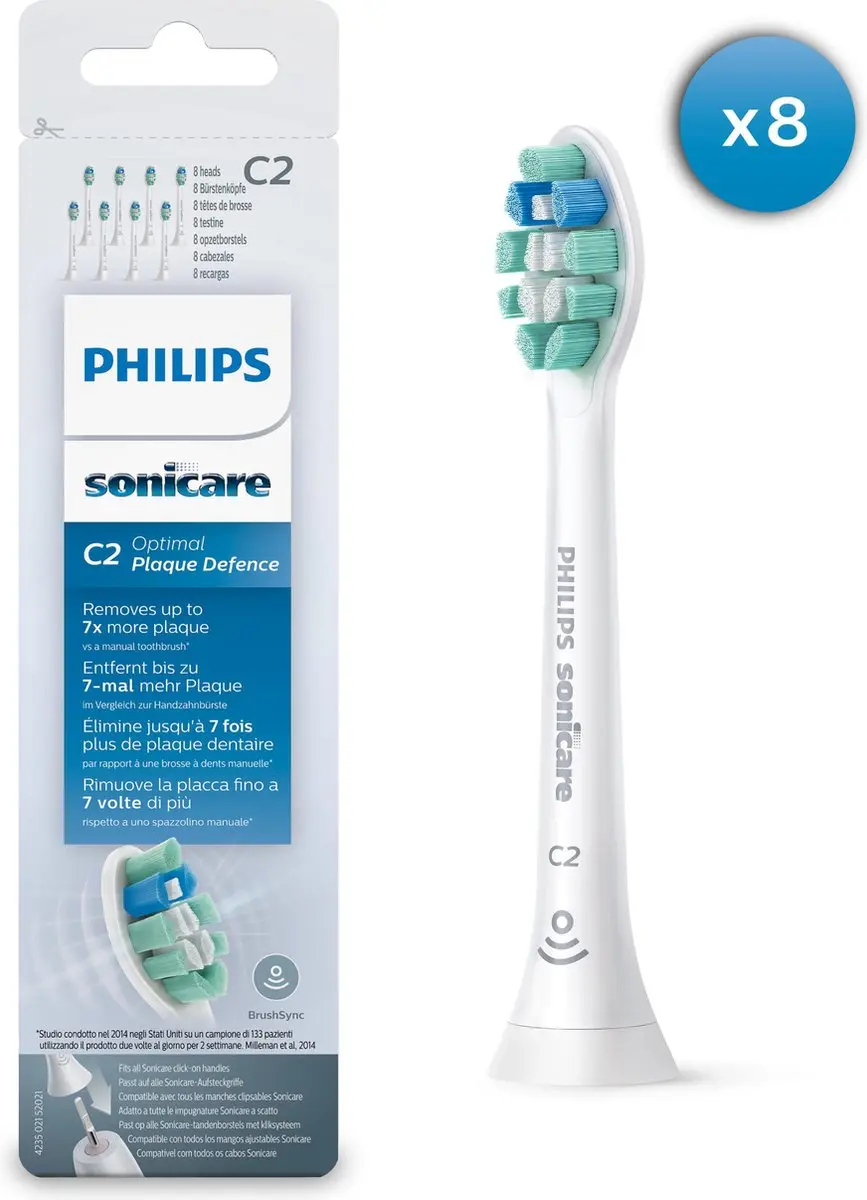 Philips Sonicare C2 HX9028/10 Opzetborstels - 8 Stuks