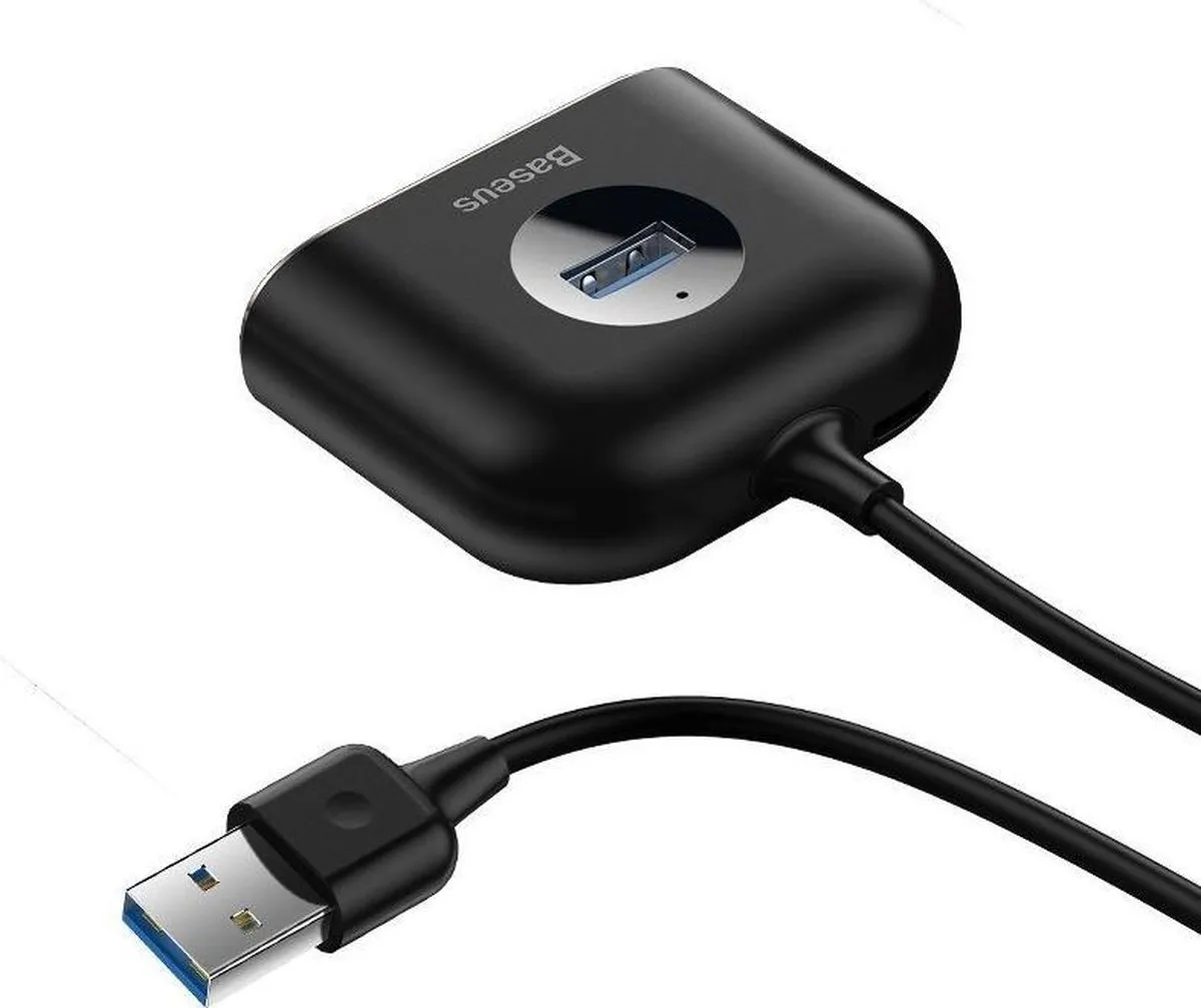 Baseus USB Hub 4-poort 1m - Zwart