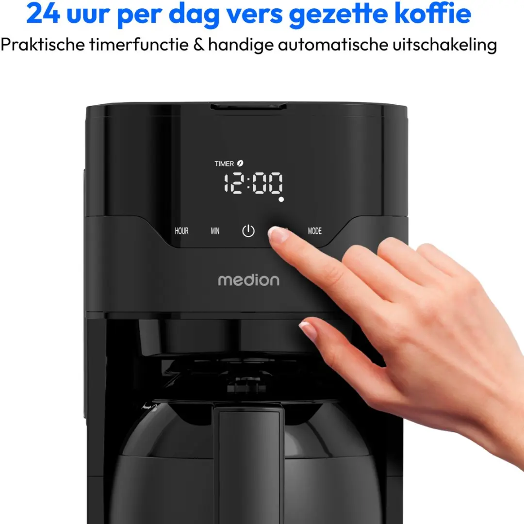 Medion MD18458 Koffiezetapparaat 8 Kopjes - 1,1L - 900W - Zwart