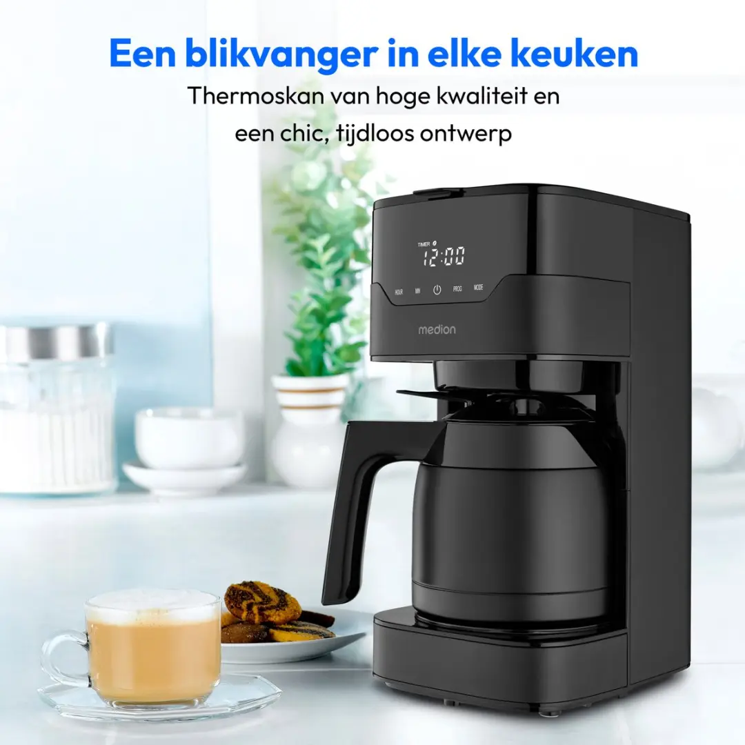 Medion MD18458 Koffiezetapparaat 8 Kopjes - 1,1L - 900W - Zwart - afbeelding 6 van 6
