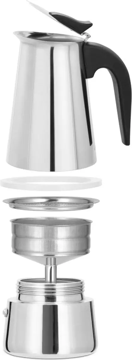 Xavax Espressomaker RVS 00111274 - 4 Kopjes 200ml - Inductie
