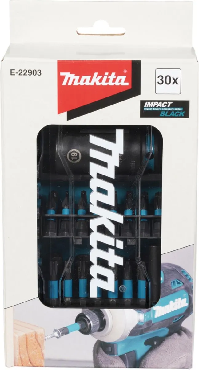 Makita E-22903 Impact Slagschroefbitset 30-delig