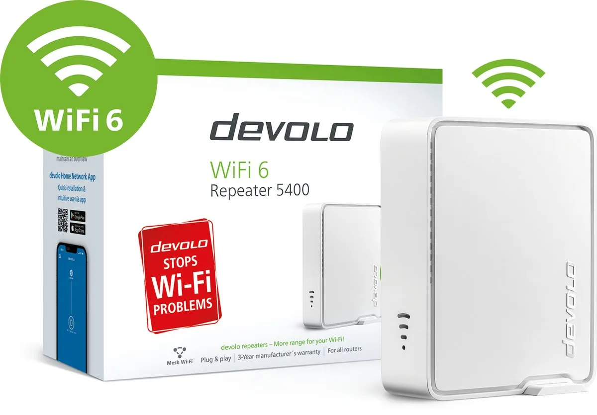 Devolo WiFi 6 Repeater 5400 - 2x Ethernet - Wit