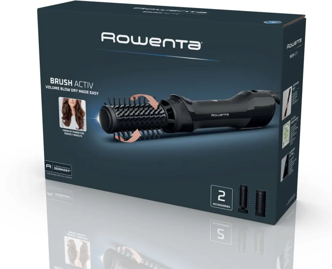 Rowenta Brush Activ UB9520F0 Roterende Borstel - 1000W - 2 Stuks
