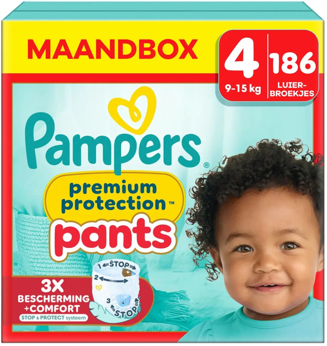 Pampers Premium Protection Pants Maat 4 - 186 Stuks