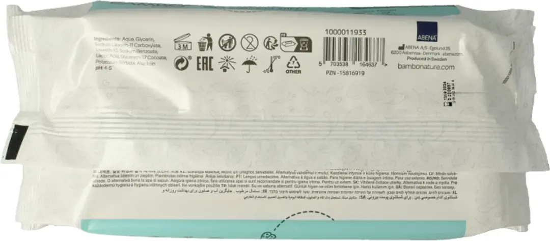 BAMBO Nature Billendoekjes Biologisch Afbreekbaar - 50 Stuks