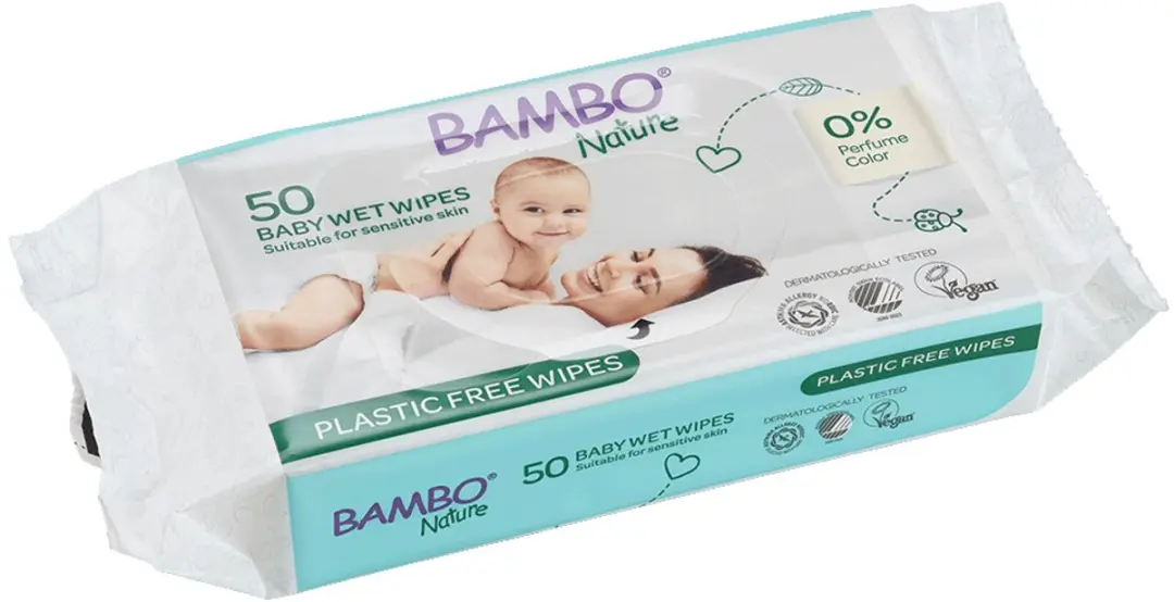 BAMBO Nature Billendoekjes Biologisch Afbreekbaar - 50 Stuks