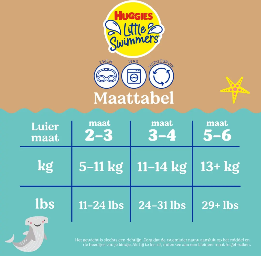 Huggies Little Swimmers Zwemluier Maat 3/4 - 11-14kg