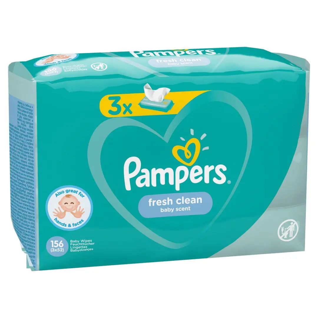 Pampers Fresh Clean Babydoekjes - 156 Stuks