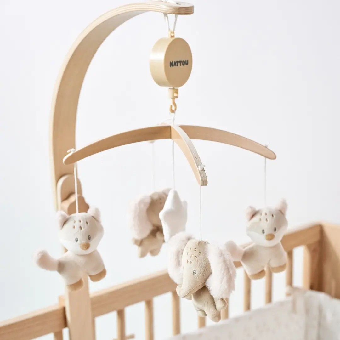 Nattou Ernest & Oli Houten Muziekmobiel 50cm - Beige
