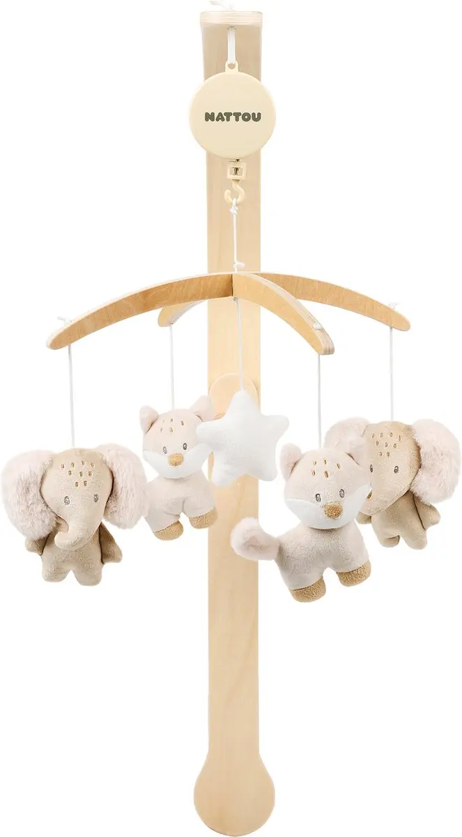Nattou Ernest & Oli Houten Muziekmobiel 50cm