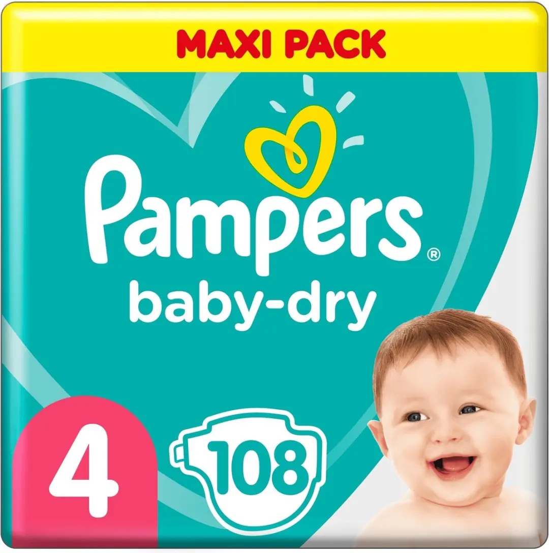 Pampers Baby Dry Maat 4 - 108 Luiers - afbeelding 6 van 6