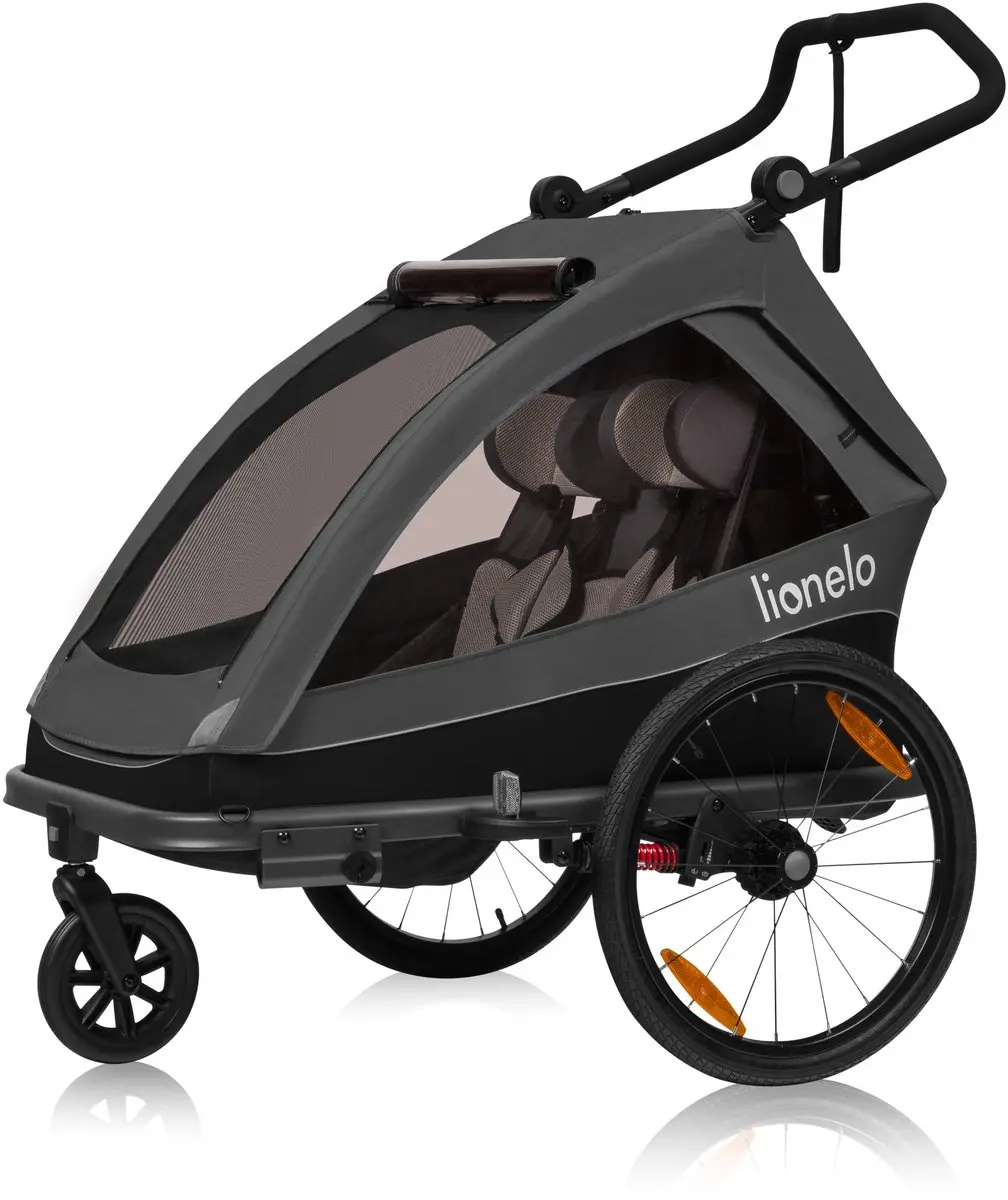 Lionelo Fietskar 2in1 - 60L Bagageruimte - Grijs