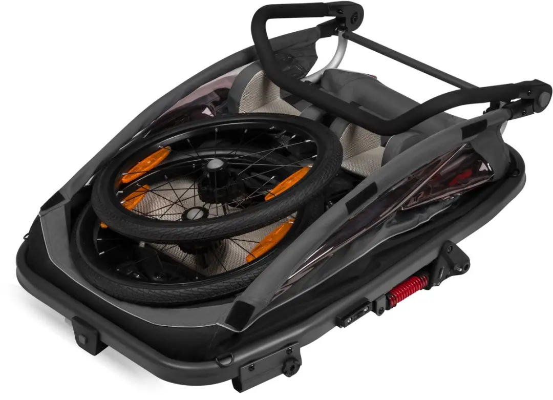 Lionelo Fietskar 2in1 - 60L Bagageruimte - Grijs