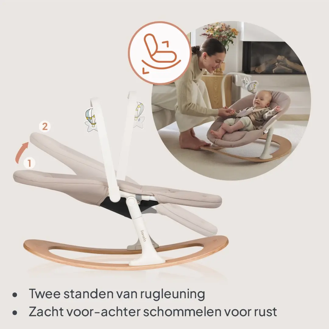Lionelo Celia Rocker Wipstoel - Beige