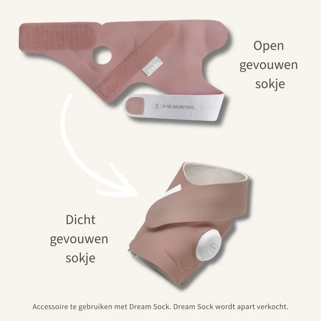 Owlet Stoffen Sokje Dream Sock - 4 Stuks - Dusty Rose