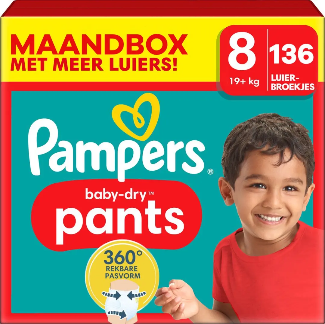 Pampers Baby-Dry Pants Maat 8 - 136 Stuks