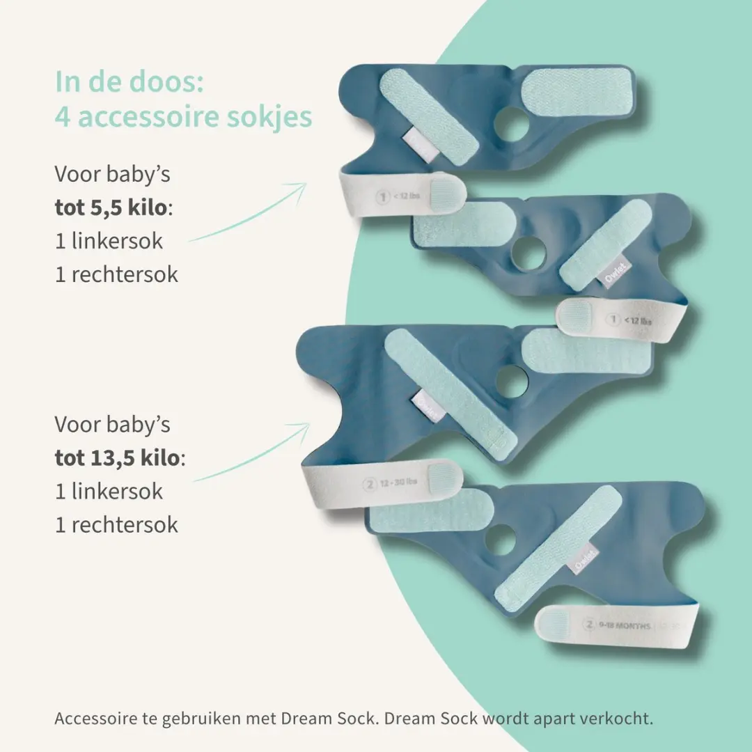 Owlet Stoffen Sokje Dream Sock - 4 Stuks Bedtime Blue