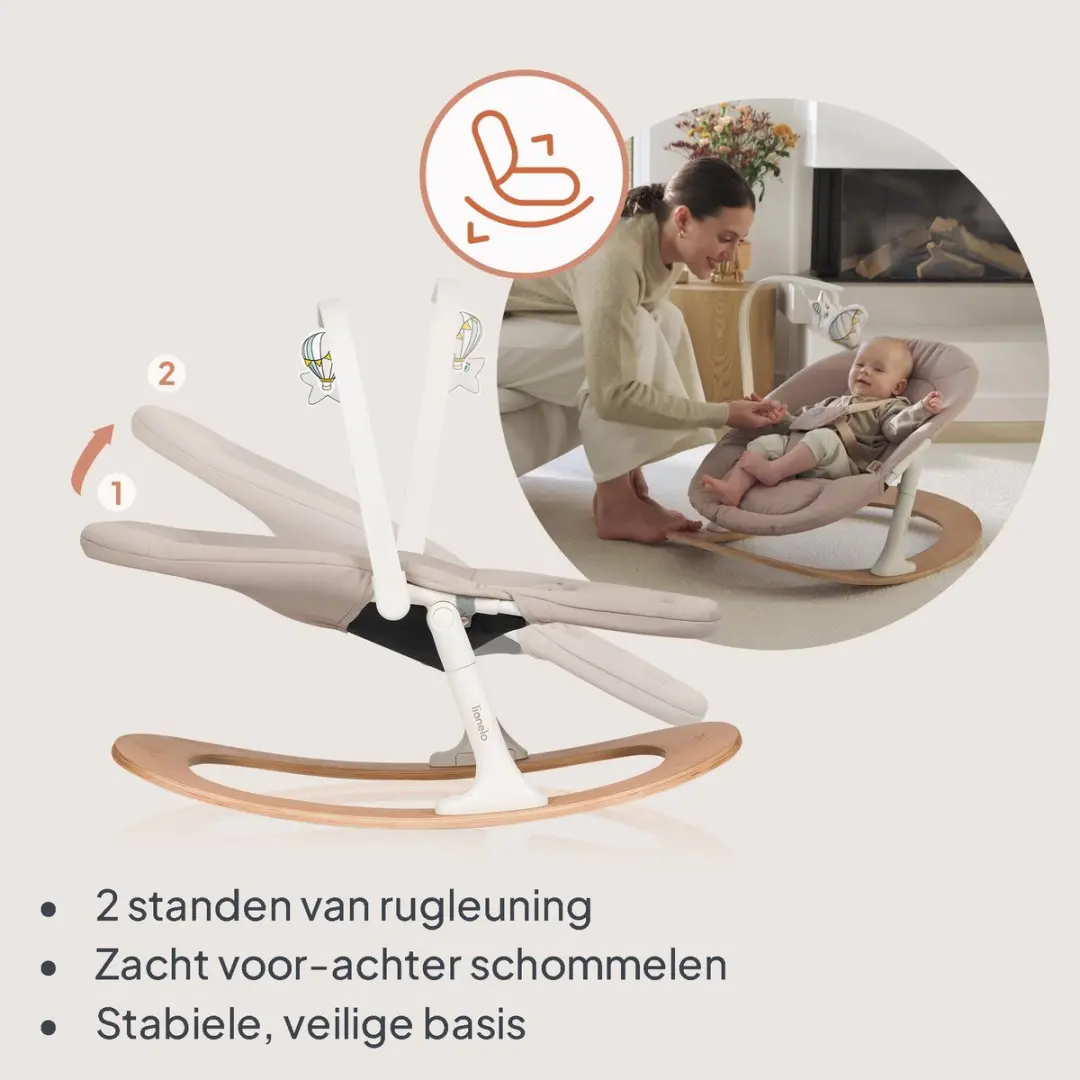 Lionelo Celia Set 4-in-1 Kinderstoel - Premium Beukenhout - Wit