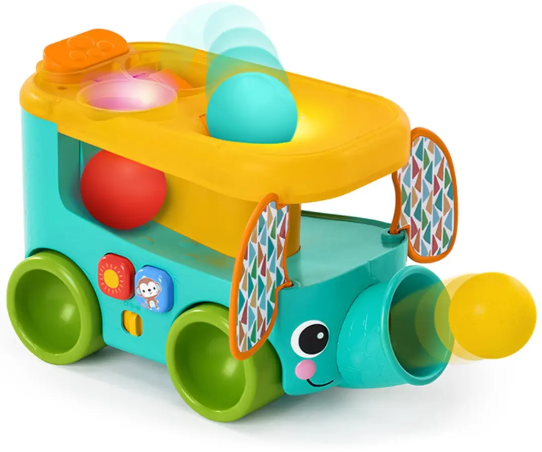 Bright Starts Safari Bus Met Ballen Multicolor