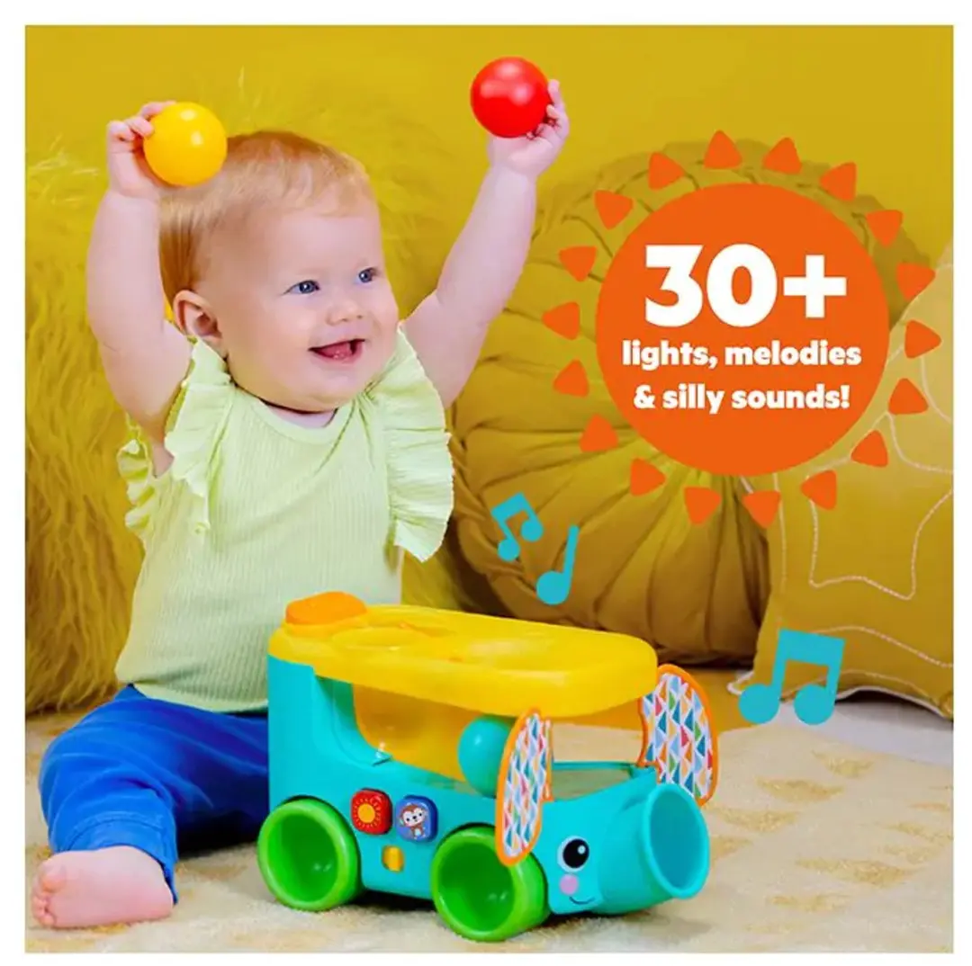 Bright Starts Safari Bus Met Ballen Multicolor - 3x AAA