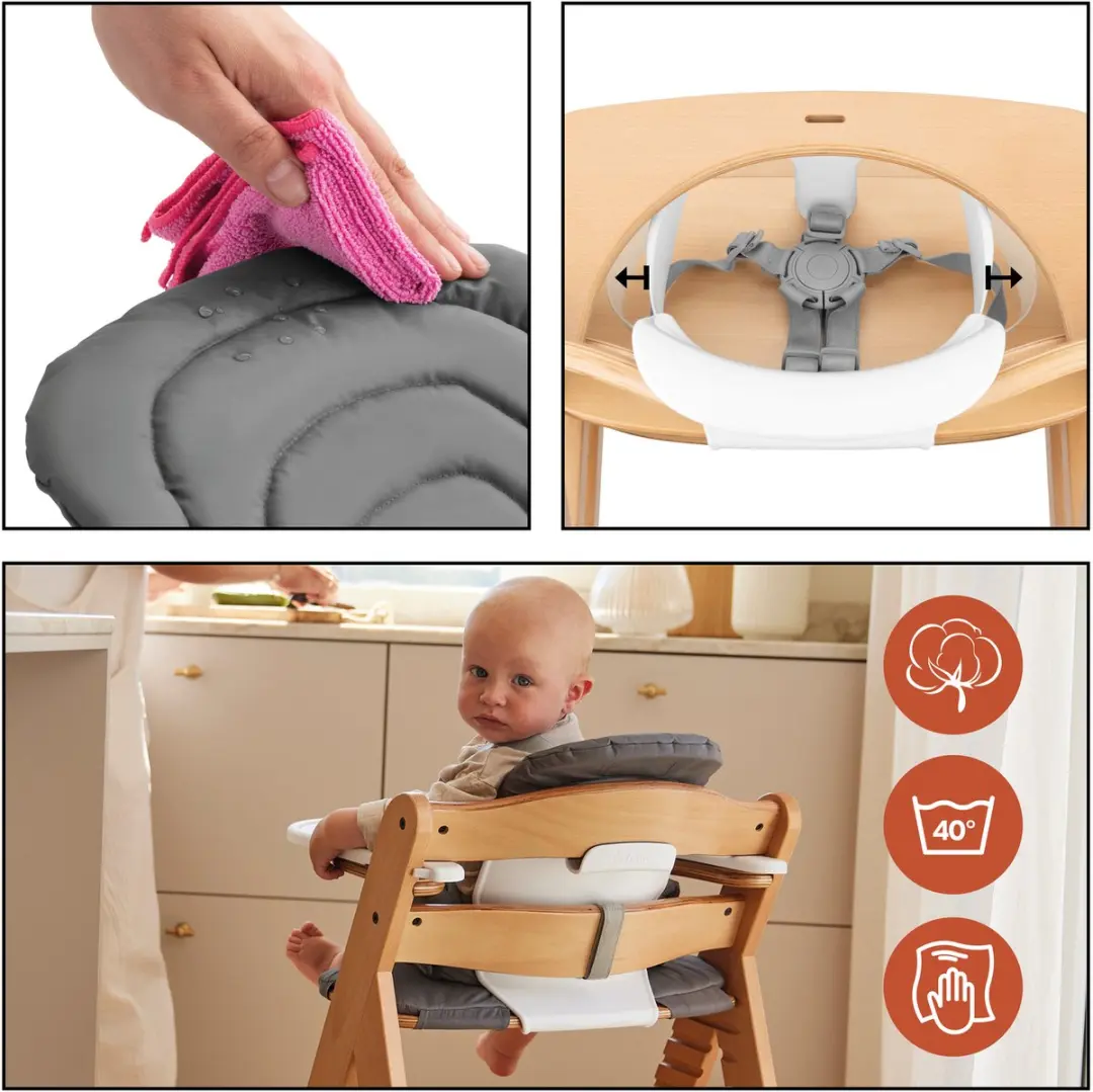 Hauck Alpha Start N Grow Set Kinderstoel - Natural Dark Grey