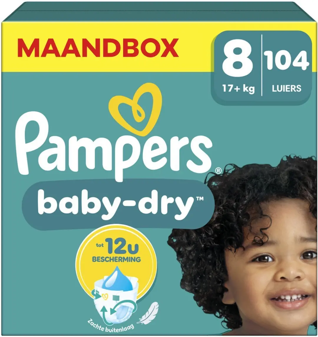 Pampers Baby Dry Maat 8 - 114 Stuks
