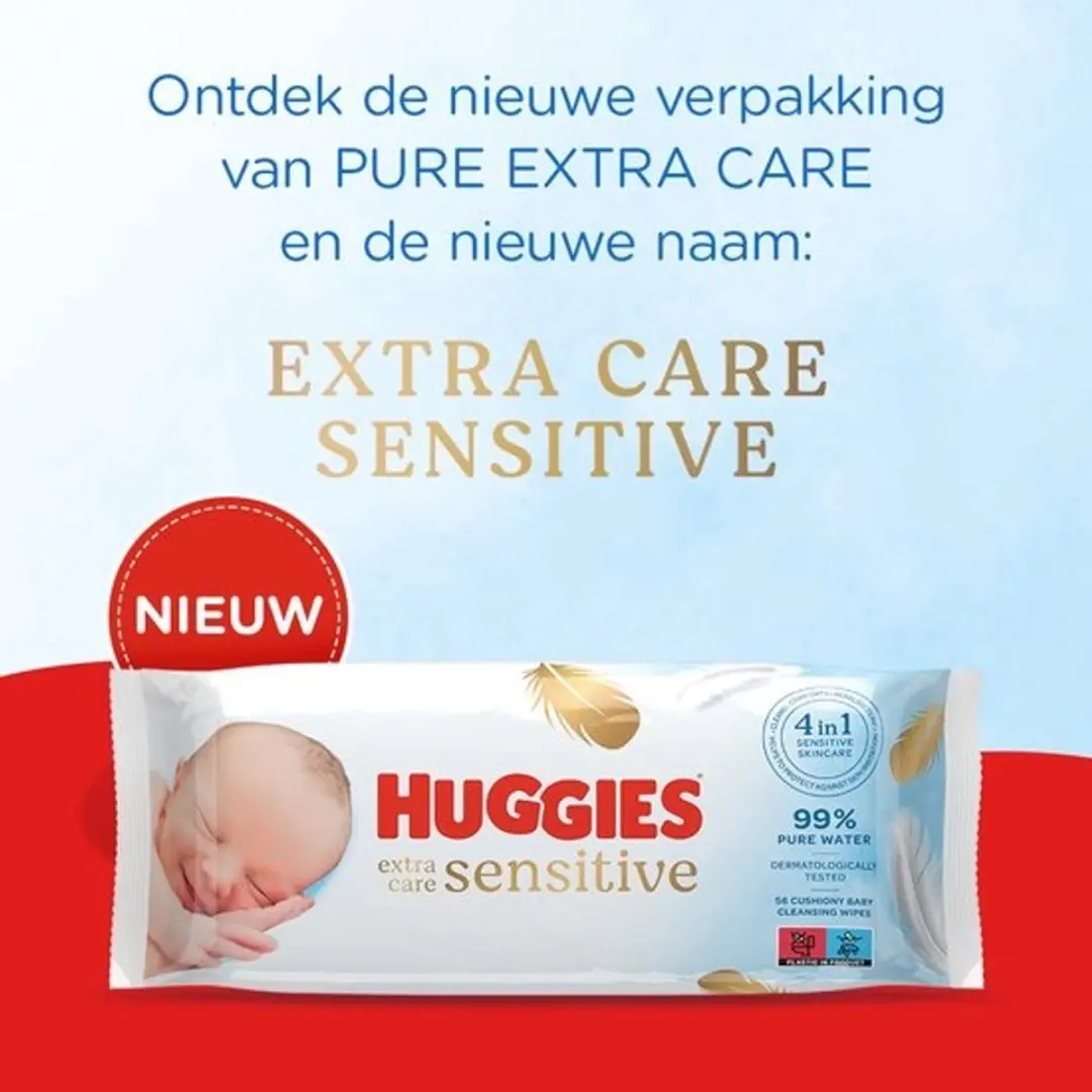 Huggies Extra Care Sensitive Billendoekjes 768 Stuks