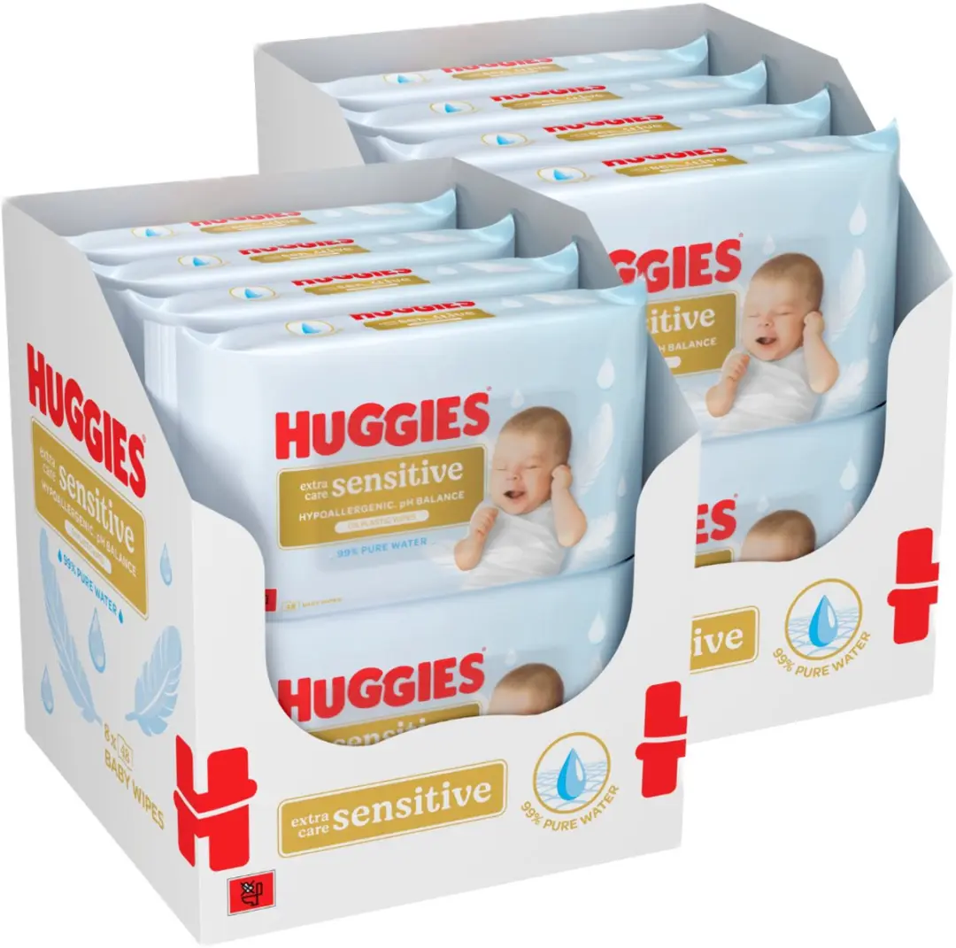 Huggies Extra Care Sensitive Billendoekjes 768 Stuks