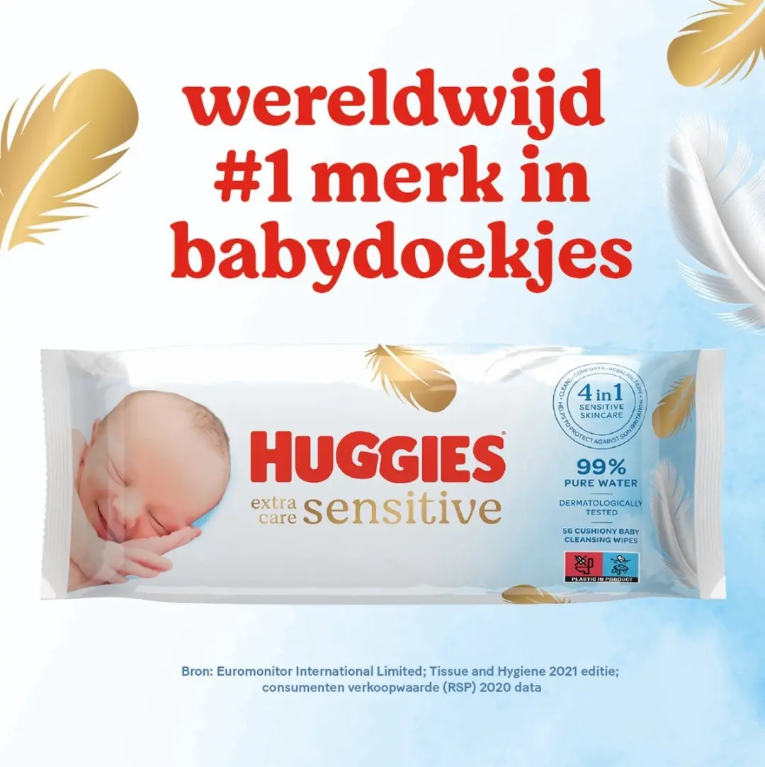 Huggies Extra Care Sensitive Billendoekjes 1152 Stuks