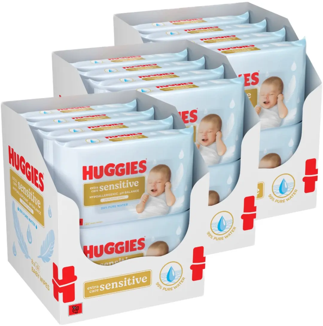 Huggies Extra Care Sensitive Billendoekjes 1152 Stuks