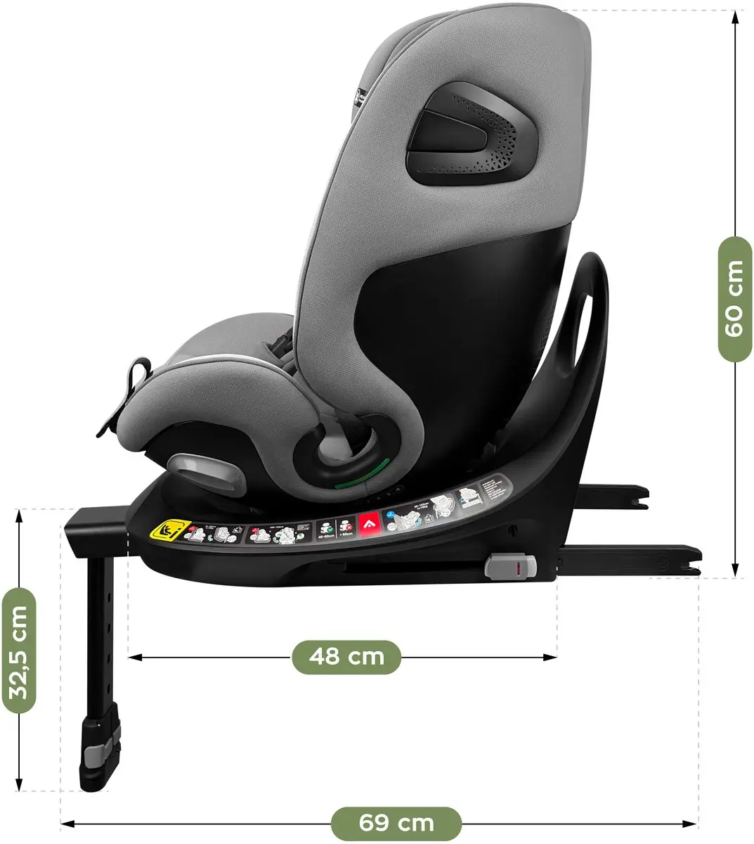 Tulano Loom 45 i-Size Autostoel 360° - Grijs