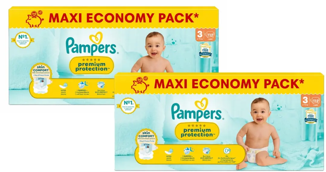 Pampers Premium Protection Maat 3 - 224 Luiers