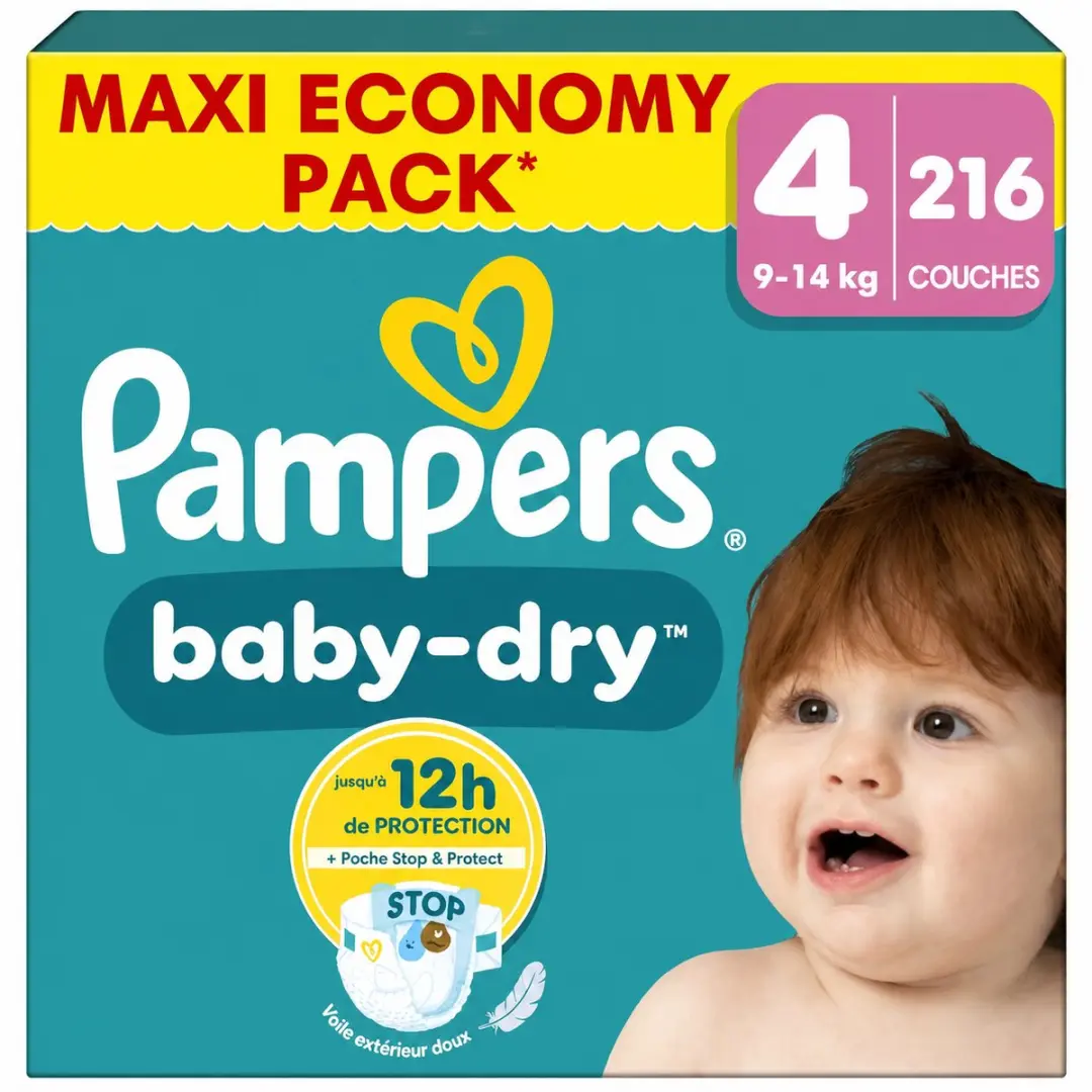 Pampers Baby Dry Luiers Maat 4 216 Stuks